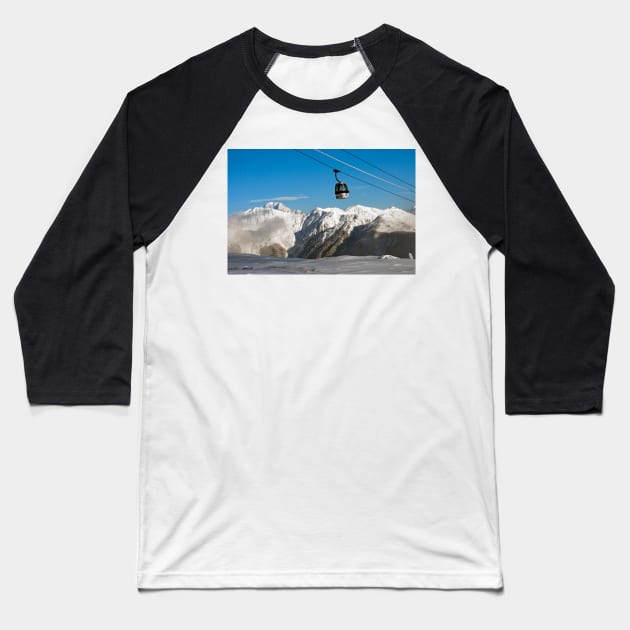 Courchevel 1850 3 Valleys Mont Blanc Alps France Baseball T-Shirt by AndyEvansPhotos